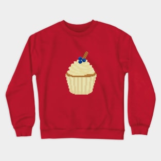 Milk Yellow cupcake pixel art Crewneck Sweatshirt